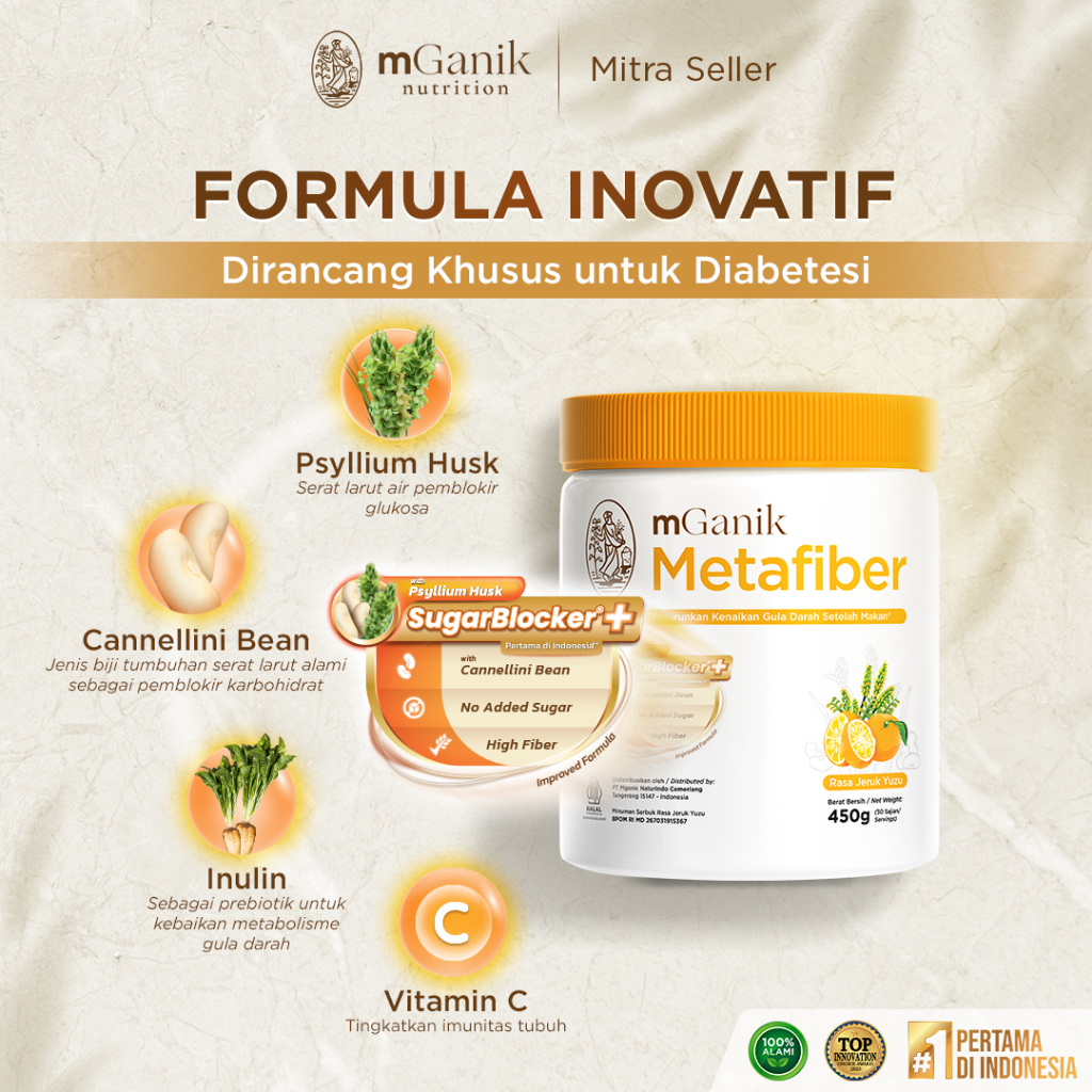 

MGANIK METAFIBER KEMASAN BOTOL HALAL METAFIBER JERUK YUZU LECI 450GR SUPLEMEN DIABETES SAMARINDA