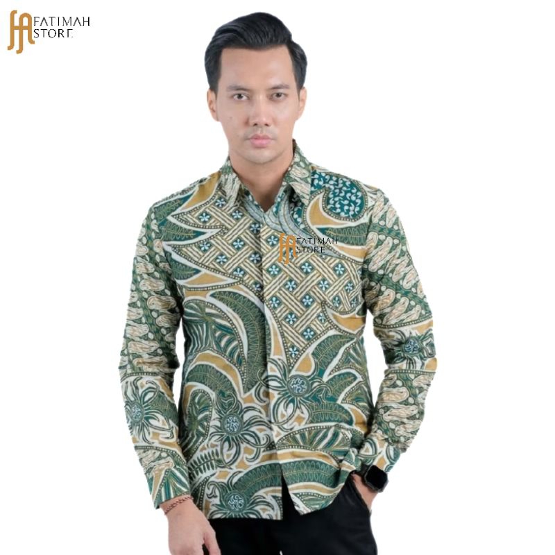 Batik Pria Modern - FA Batik - Pria Modern Lengan Panjang Slim Fit Premium