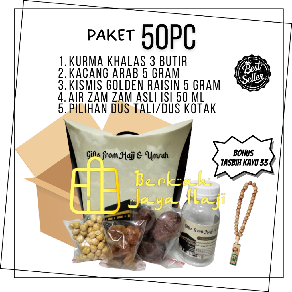 

Paket Super Hemat ISI 50 PCS Oleh Oleh Haji dan Umroh