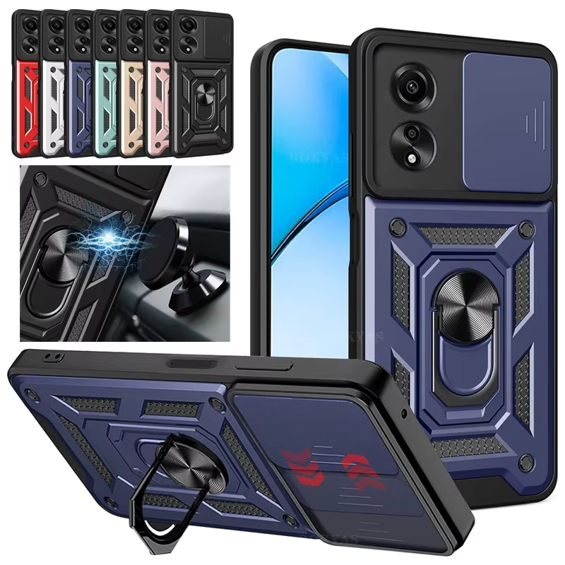 [ OPPO A60 4G ] CASING ARMOR TRANSFORMER RING STAND SLIDE CAMERA