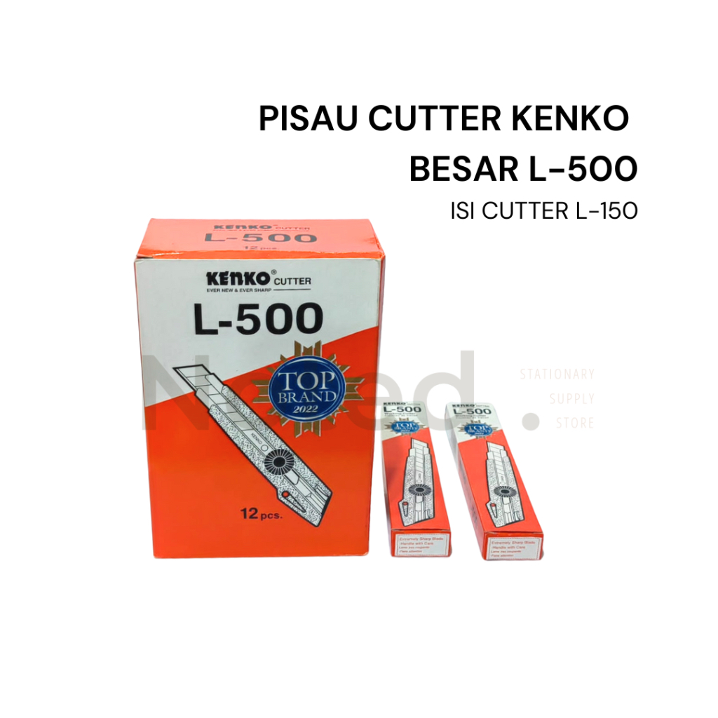 

Cutter Kenko Besar L-500 Pisau Pemotong Kertas Besi (per 12 pcs)