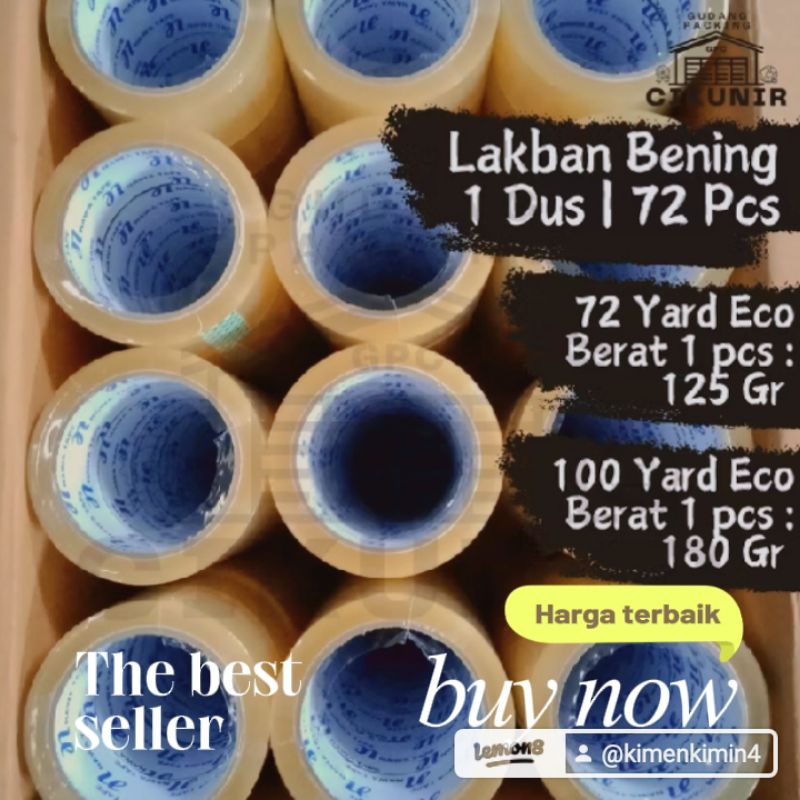 

LAKBAN BENING 1 DUS 45MM X100YARD TERMURAH