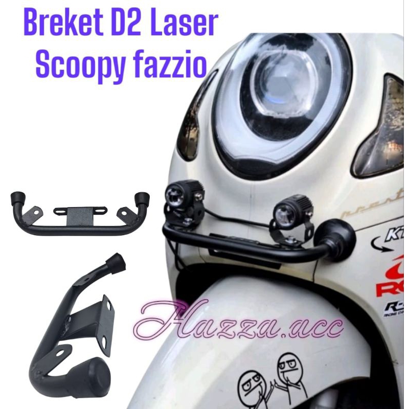 Braket Dudukan Lampu Depan Motor untuk Scoopy, Genio, Stylo 160, Bahan Besi Tebal, Pemasangan Mudah