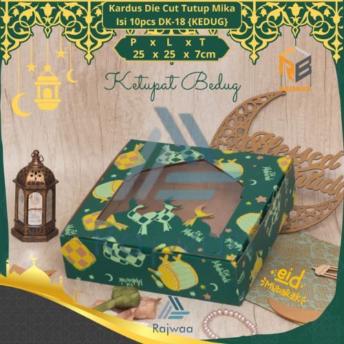 

10 Pcs Dus Mika Hampers Lebaran Packaging Idul Fitri Uk 25x25x7cm Kotak Eid Mubarak