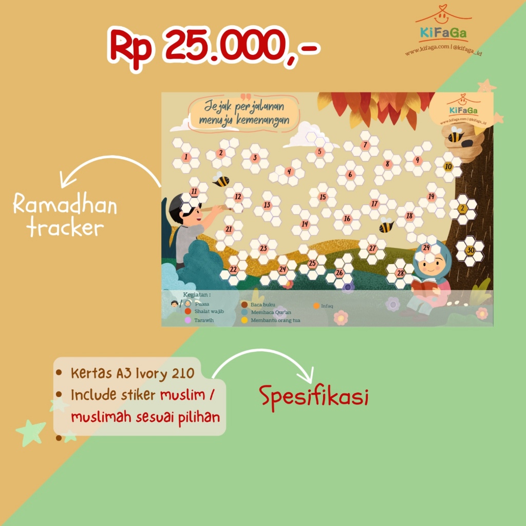 

Ibadah Tracker Ramadhan + Sticker