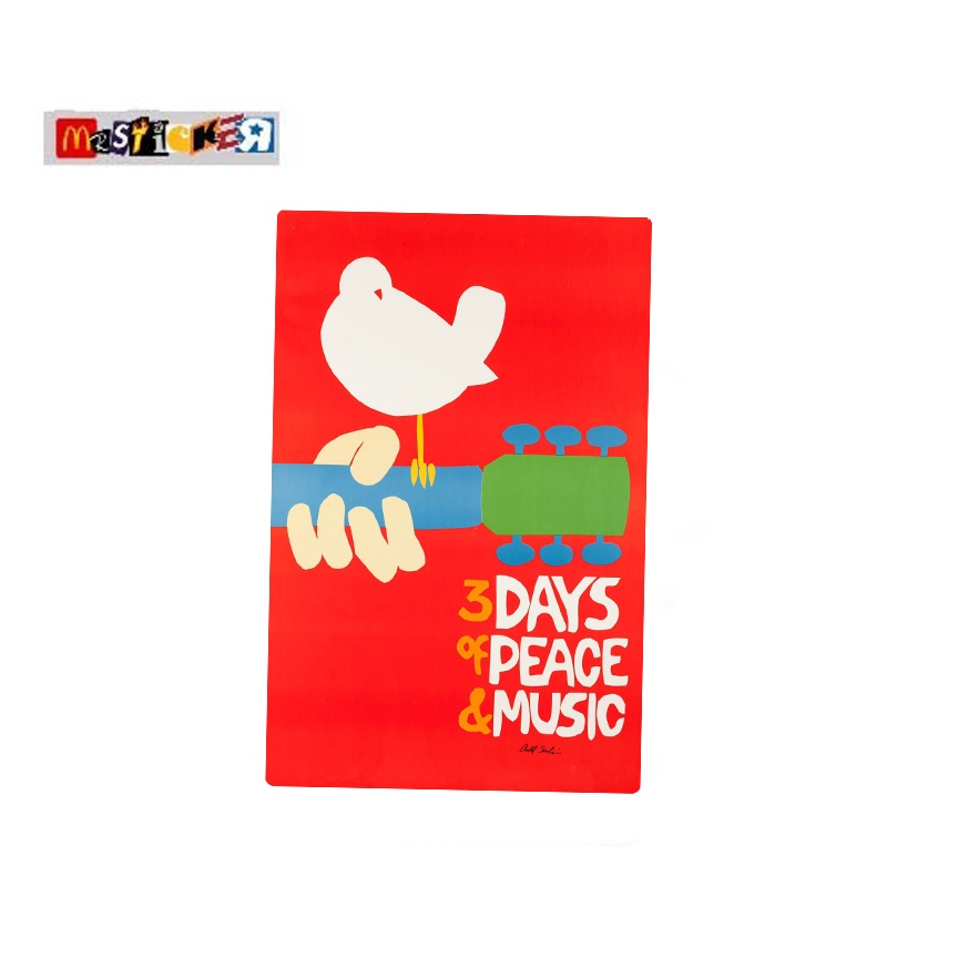 

sticker woodstock music festival 1969 logo stiker