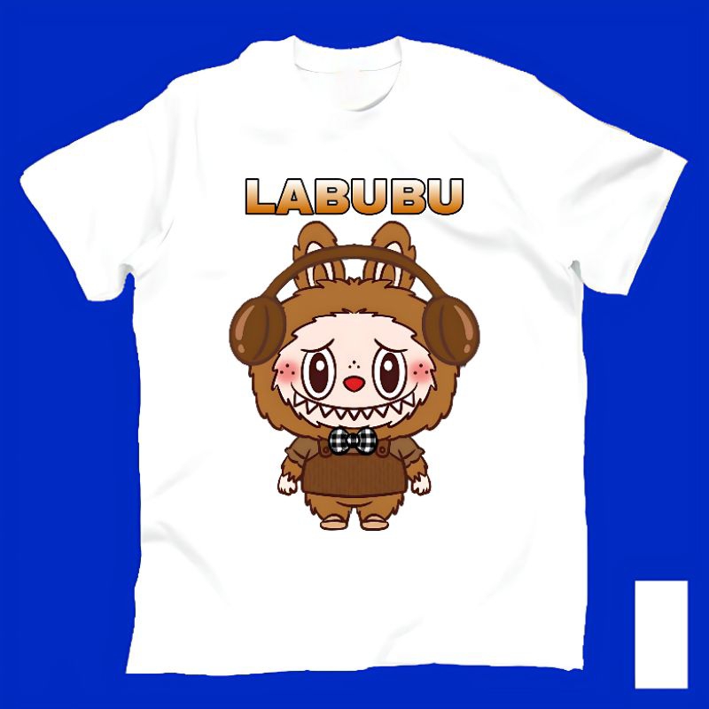 Kaos Baju Tshirt Custom Anak Perempuan Wanita Cewek Cowok Laki Laki Pria Dewasa Gambar Boneka Labubu