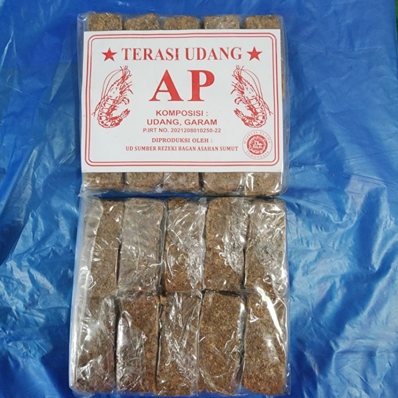 

terasi udang merek AP potong 10 belacan asli