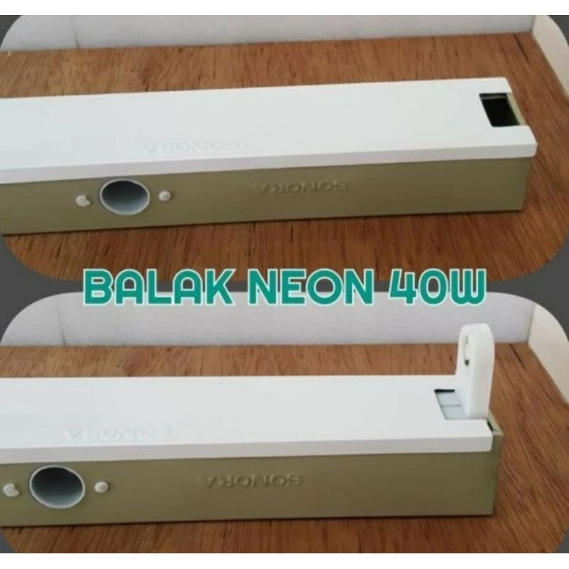Balak Lampu Neon 1x36W Sonora 36W Kap Rumah Lampu 40Watt 1x40W 40 W Balak Lampu Balok 36W / 40W Panj