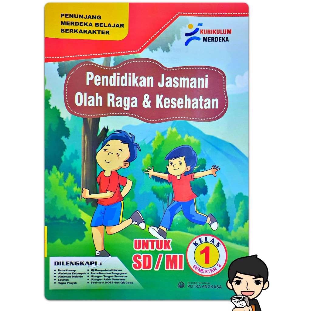 BUKU LKS PJOK PENJAS SD KELAS 1 SEMESTER 2 KURIKULUM MERDEKA 2024-2025 | PUTRA ANGKASA