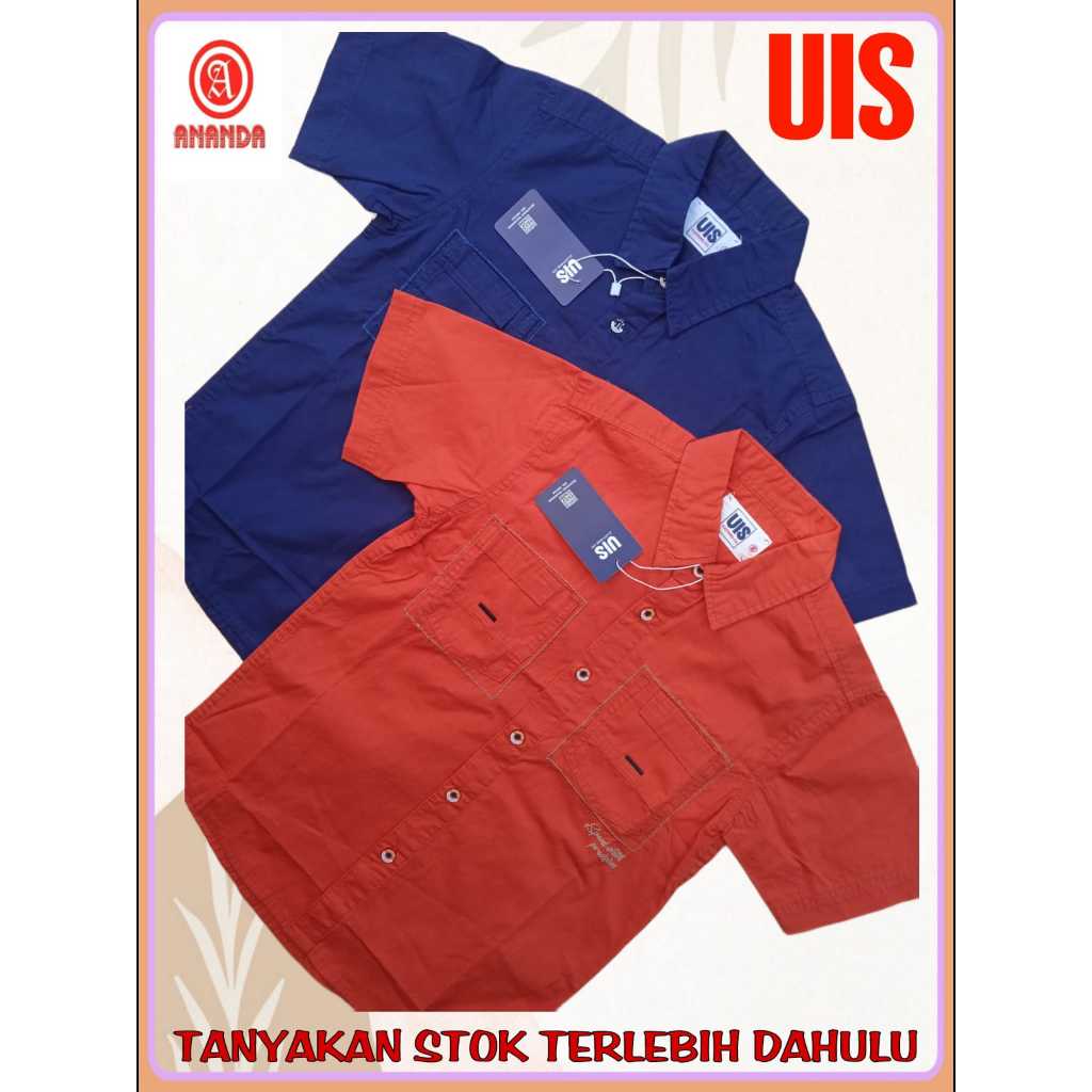 Uis Kids Kemeja Pendek Anak Laki-Laki Bahan Katun Bordir Terbaru