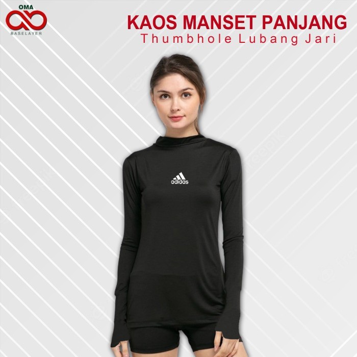 ( BISA COD ) BEST SELLER - KAOS MANSET BASELAYER RUNNING WANITA LENGAN PANJANG / KAOS RUNNING WANITA