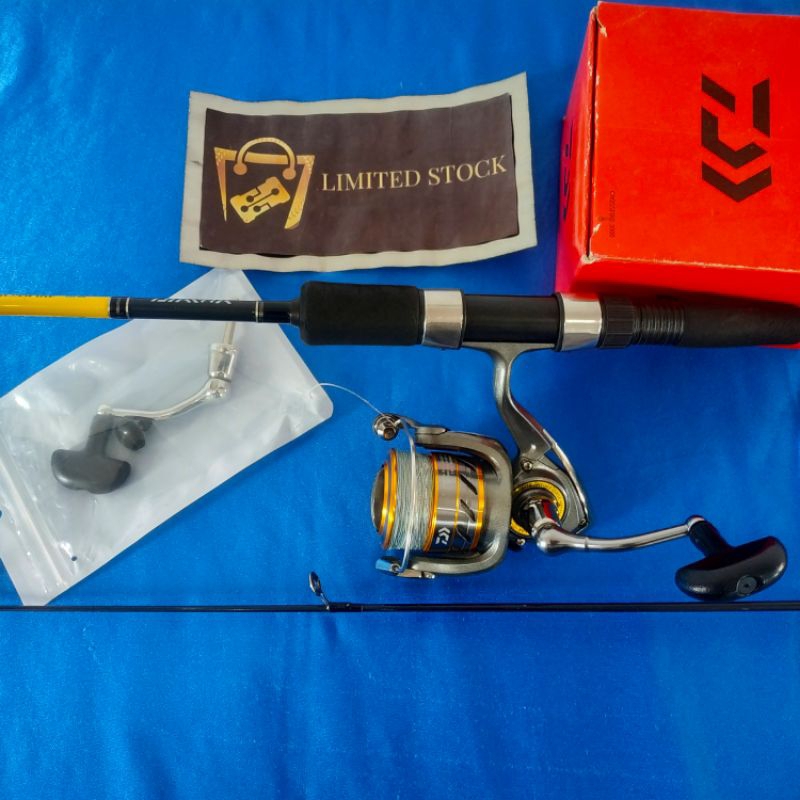 [SECOND] Original Combo Daiwa Crossfire Reel 3000 Rod Joran Spinning 662MS Set Senar PE J-Braid X4 M