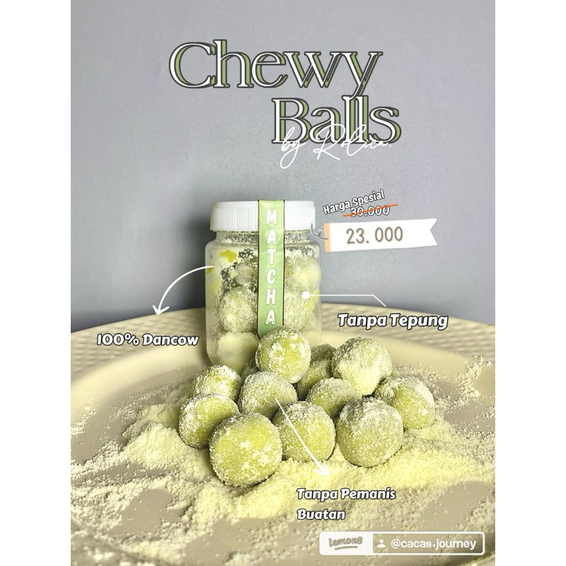 

Bola Susu Premium Tanpa Tepung rasa Matcha | Bolsu Asli Dancow | Chewy Balls by Rolica.