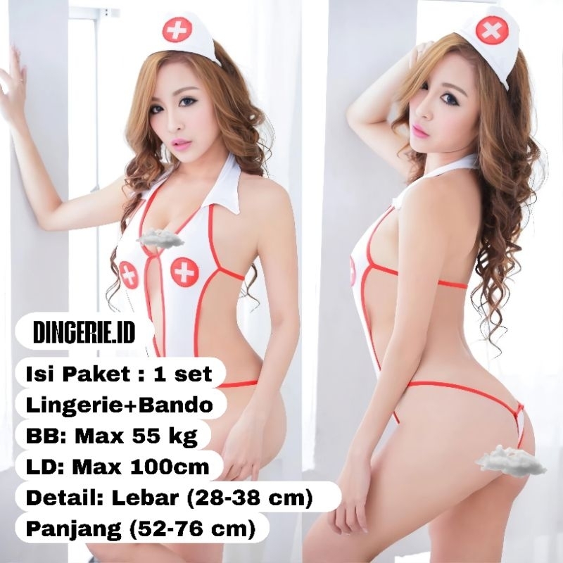 LINGERIE COSPLAY SUSTER + BANDO /HOT LINGERIE SET SEXY COSPLAY SUSTER/BAJU DINAS/KADO NIKAH