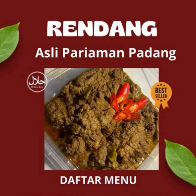 

[SJB ] Rendang Asli Pariaman Padang / Masakan siap saji / rendang khas padang / daging sapi / hampers hari raya idul fitri maulid nabi / HALAL