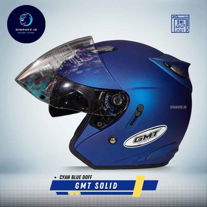 PROMO TERBARU Helm GMT No 1 Helm Half Face GMT Original Double Visor Helm 2 kaca Motor Helem SNI