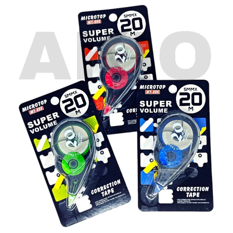

Tip ex Kertas Roll Karakter MICROTOP MT-855 20 M Correction Tape SUPER VOLUME Aesthetic Murah