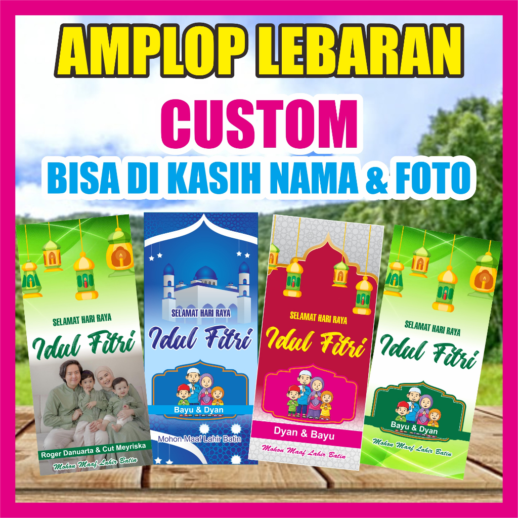 

AMPLOP LEBARAN BISA DI KASIH FOTO DAN NAMA