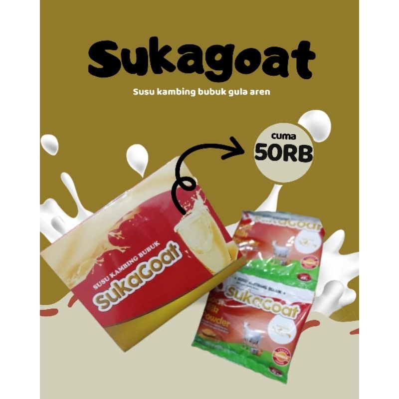 

SUKAGOAT gula aren 250gr (susu kambing bubuk)