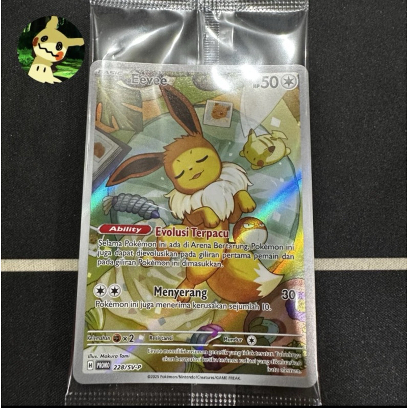 Kartu Promo Eevee Kartu Pokemon TCG Indonesia