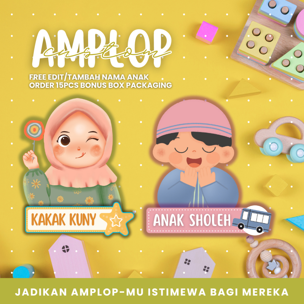 

(ISI 6) AMPLOP LEBARAN CUSTOM UNIK MURAH KARAKTER LUCU THR ANAK | AMPLOP VIRAL 2025 IDUL FITRI