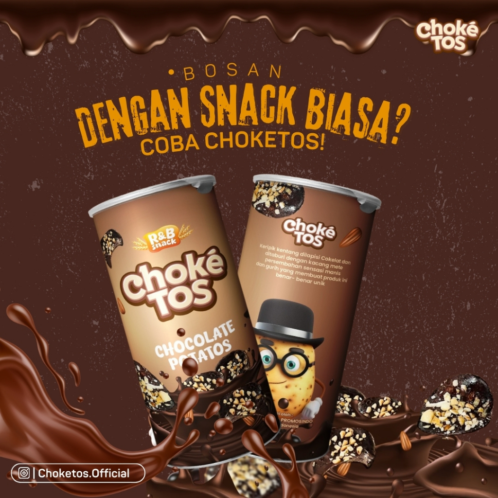 

CHOKETOS ORIGINAL | Keripik kentang di balut coklat dan kacang mete | Cemilan Viral