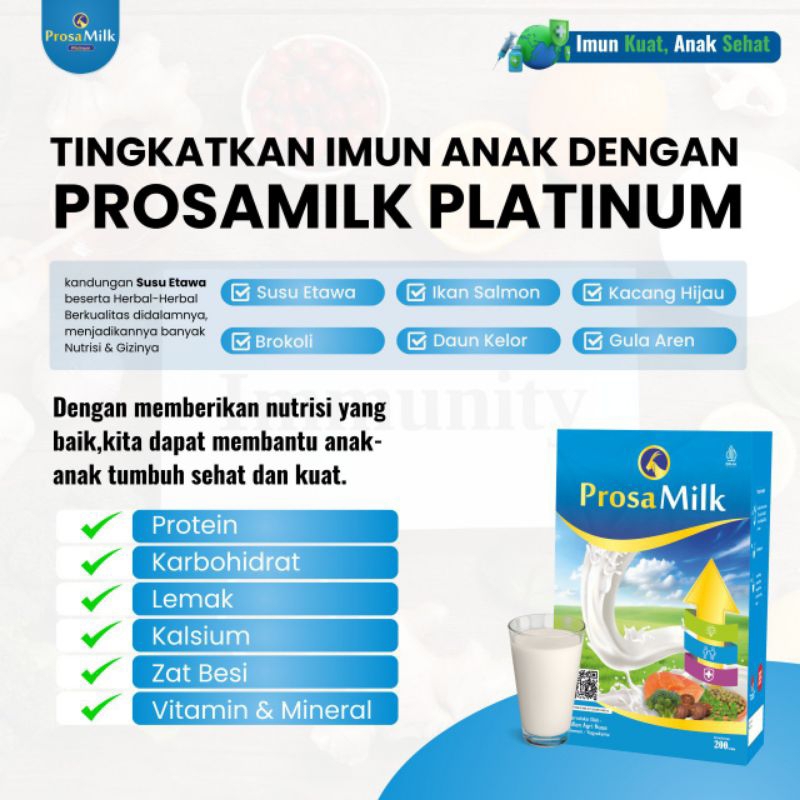 

PROSAMILK PLATINUM Susu Kambing Etawa Ekstrak Ikan Salmon Gemuk Badan Nafsu Makan Tinggi Badan BPOM HALAL MUI