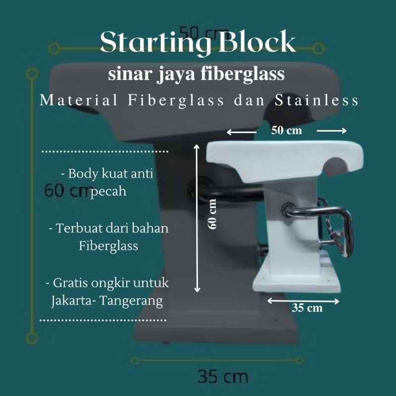 Starting Block kolam renang fiberglass