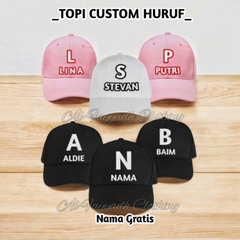 TOPI BASEBALL ANAK LAKI LAKI PEREMPUAN CUSTOM HURUF NAMA GRATIS