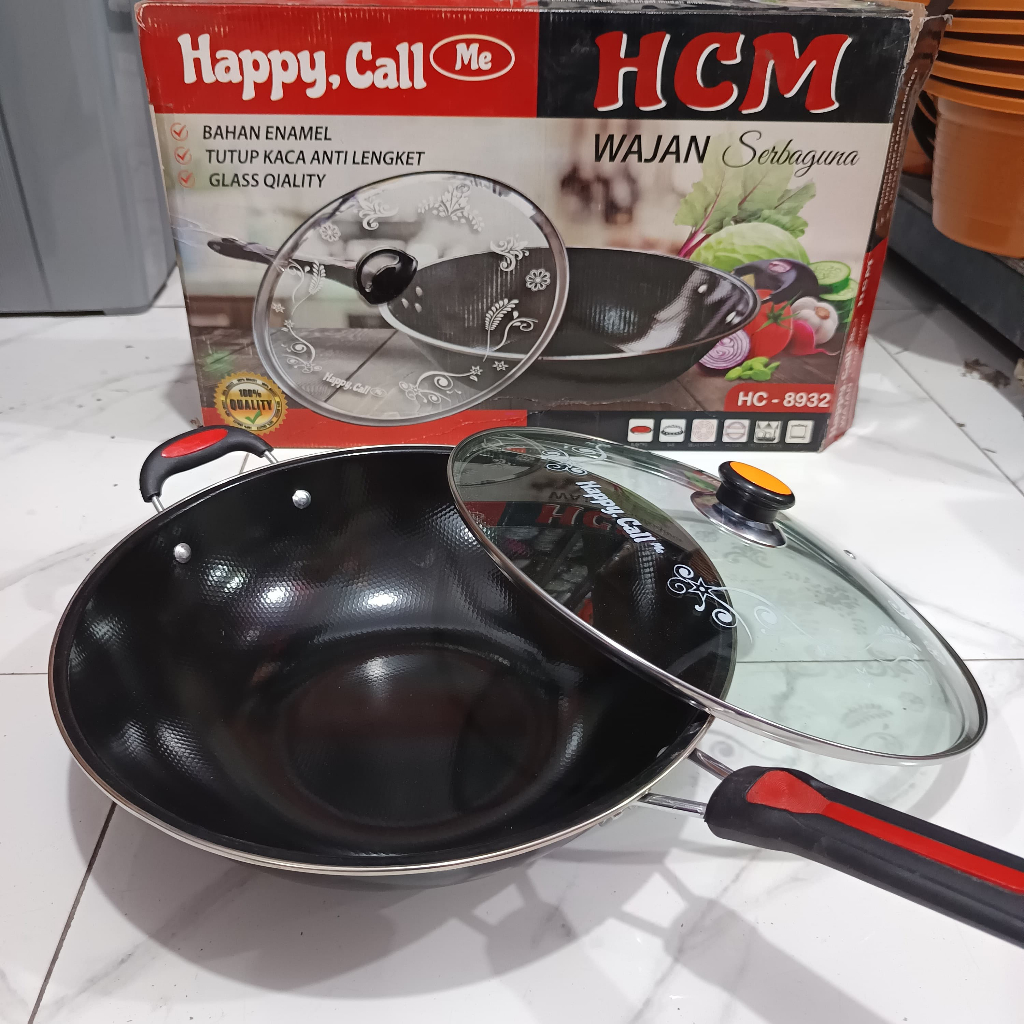 Wajan serbaguna happy call me 8932/ Happy call me wajan teflon anti lengket/Penggoregan anti legket