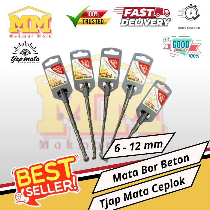 MATA BOR BETON TEMBOK SDS CAP TJAP MATA CEPLOK 6 8 10 12 mm
