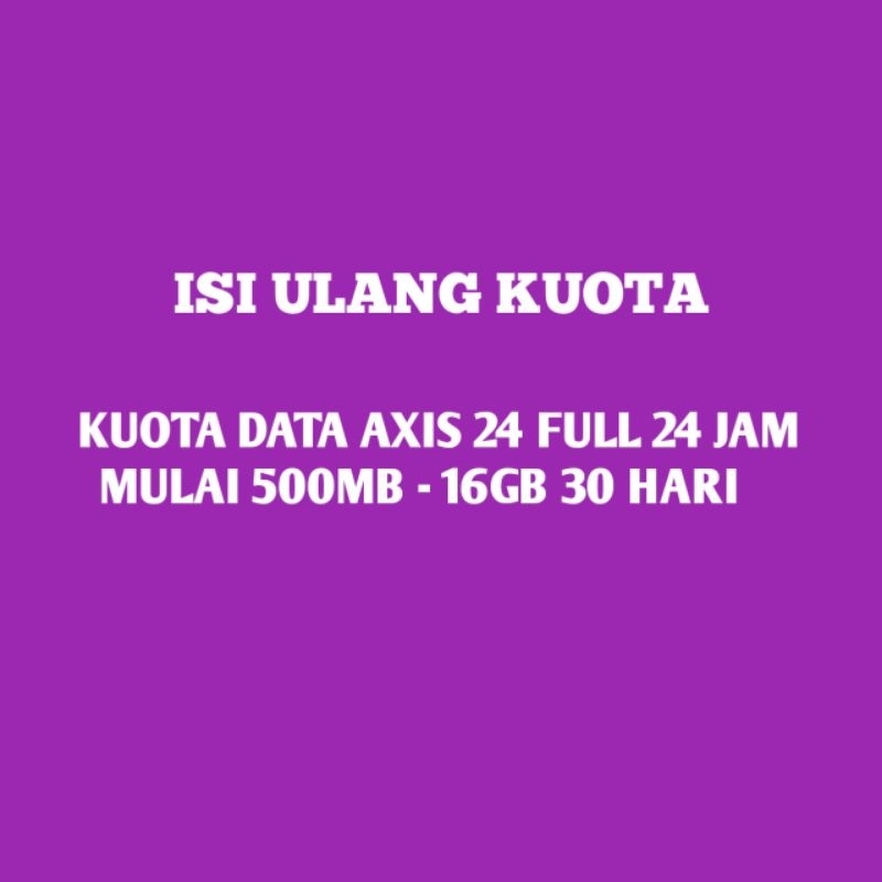 kouta data axis full 24 jam