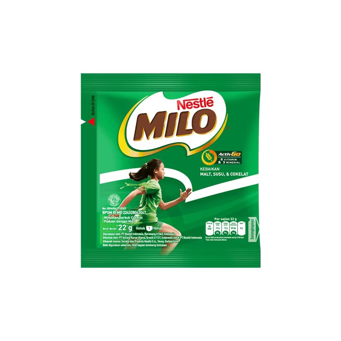 

Milo Activ Go Renceng 10 sachet x 22 gram/Susu Coklat Milo