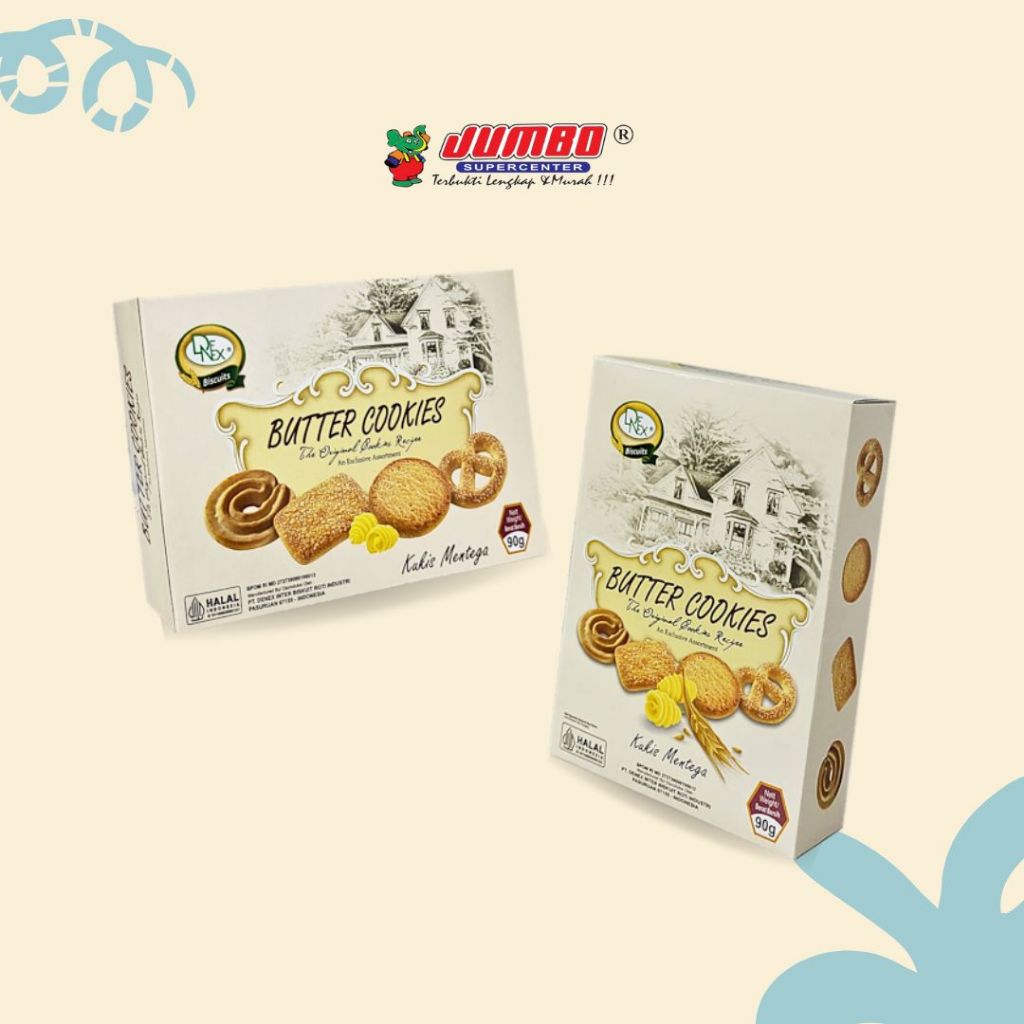 

Denex Biscuits Butter Cookies Box 90g - Snack - Makanan Ringan