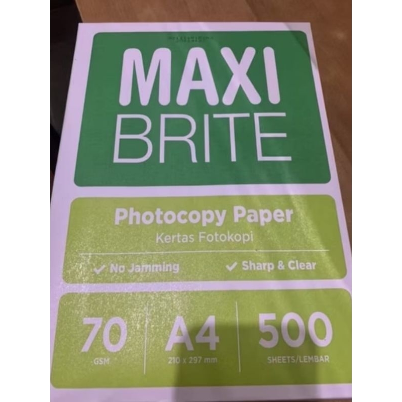 

MAXIBRITE KERTAS HVS 70GR A4