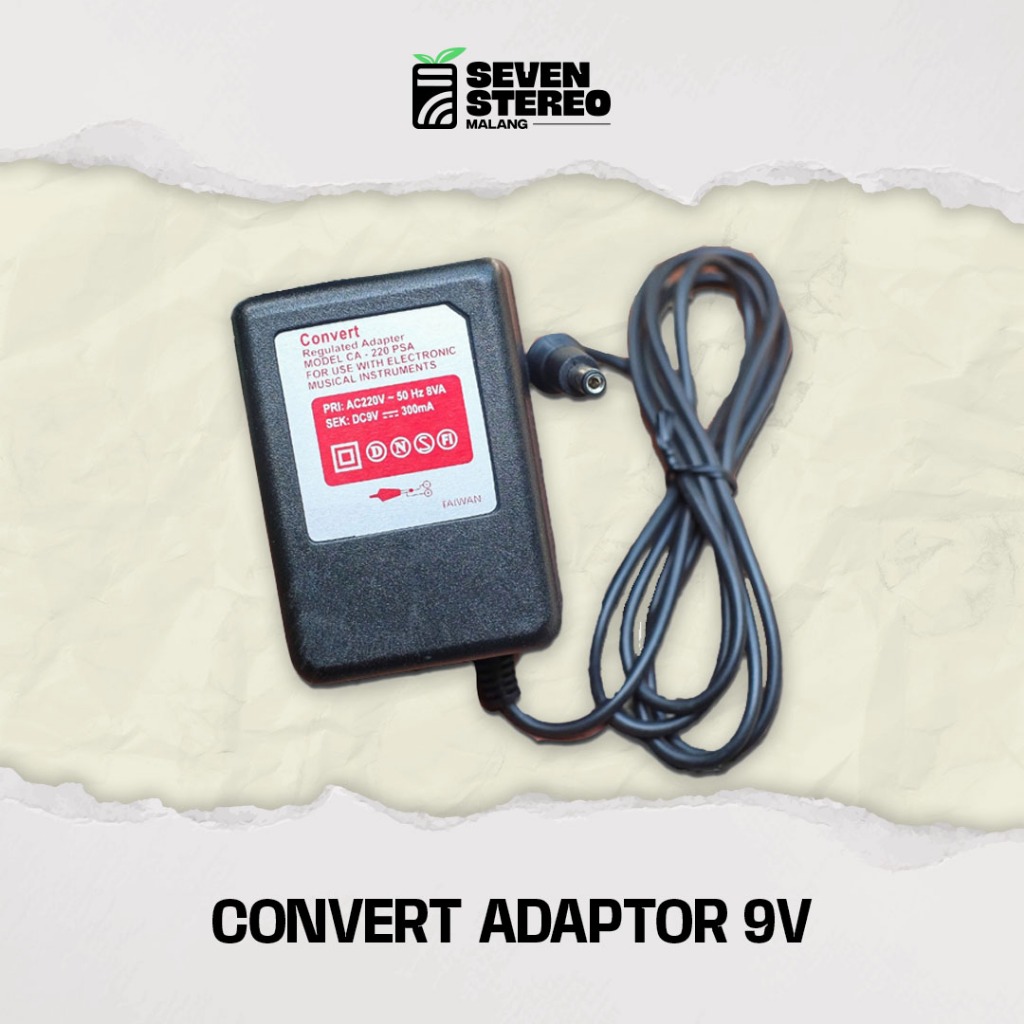 Convert Adaptor 9V [ Untuk Efek Gitar dll ]