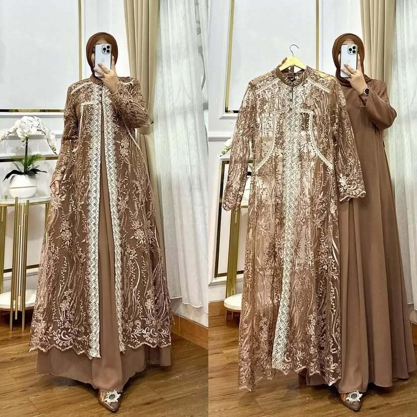 Baju brukat kondangan/ baju kondangan brujat/baju gamis brukat/baju lebaran mewah