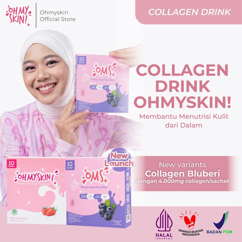 Oh My Skin Collagen Beauty Drink 10 S & 22 S | Minuman Serbuk Collagen By Oh My Skin 