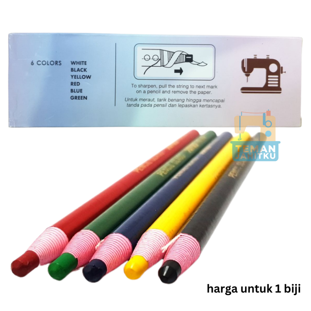 

PENSIL KACA / PENSIL KAPUR / PENSIL PENANDA BAHAN WATER SOLUBLE QUILTING PENCIL