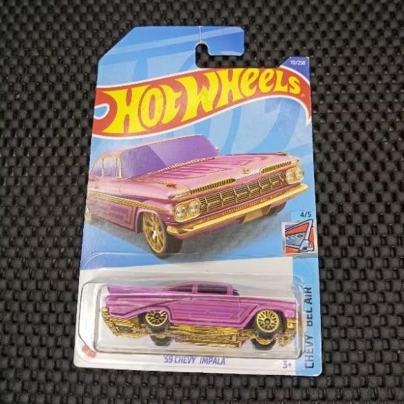 MAINAN MOBIL MOBILAN HOT WHEELS 59 CHEVY IMPALA BASE COKLAT KEEMASAN CHEVY BEL AIR