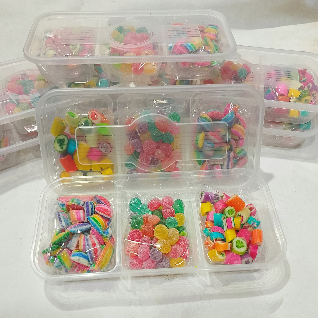

Fruity Candy Sekat 2 Box Permen Fruity Pillow Candy Sticky Candy Sekat 3 Ekonomis Candy Fruity