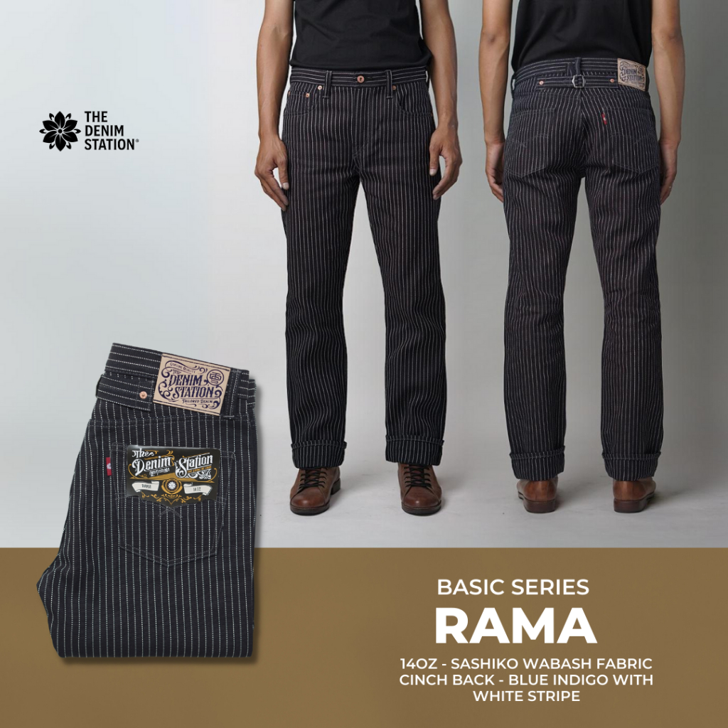 The Denim Station - RAMA Indigo Wabash Stripe Pants (Ready Stock)