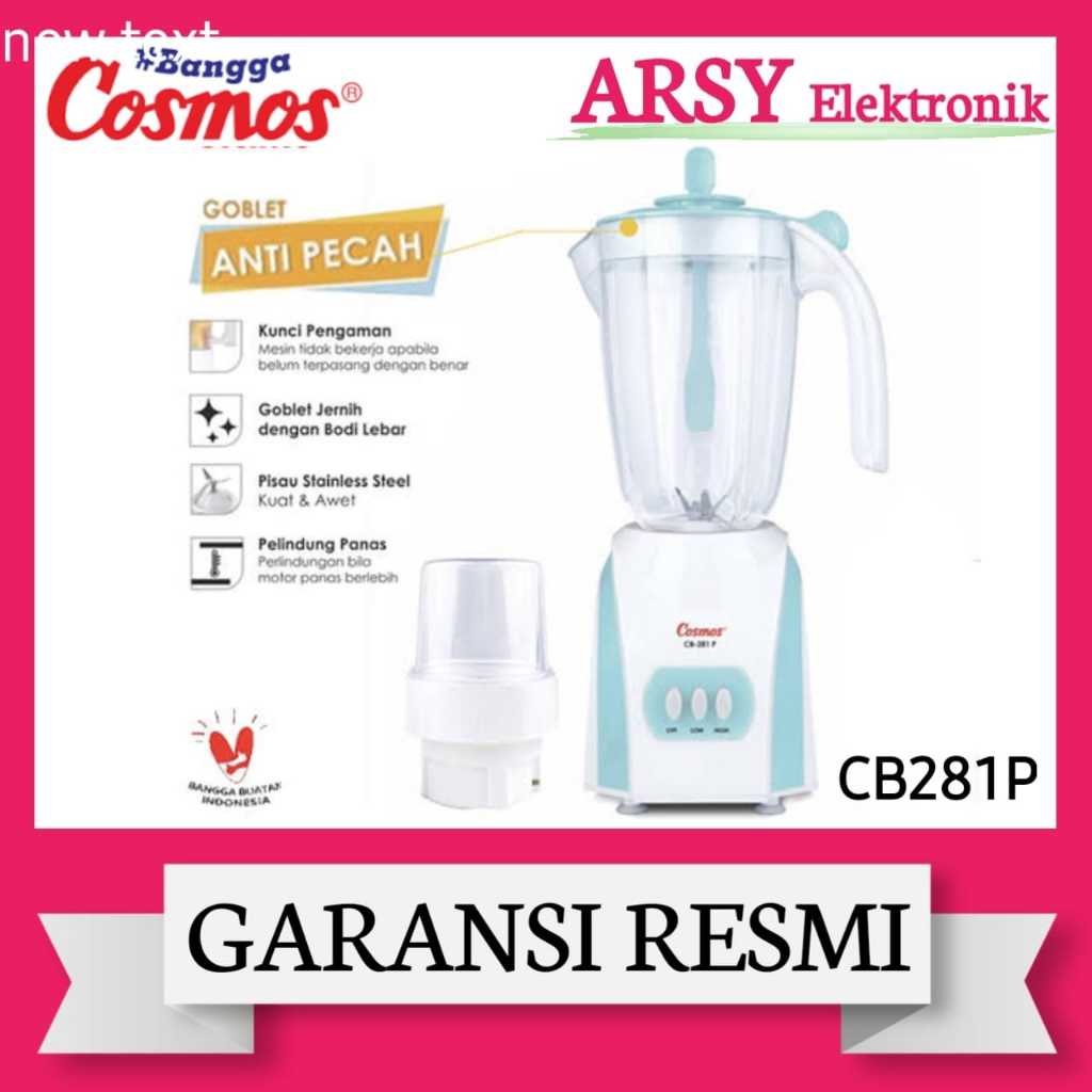 BLENDER COSMOS CB-281P/COSMOS BLENDER CB-281P GARANSI RESMI