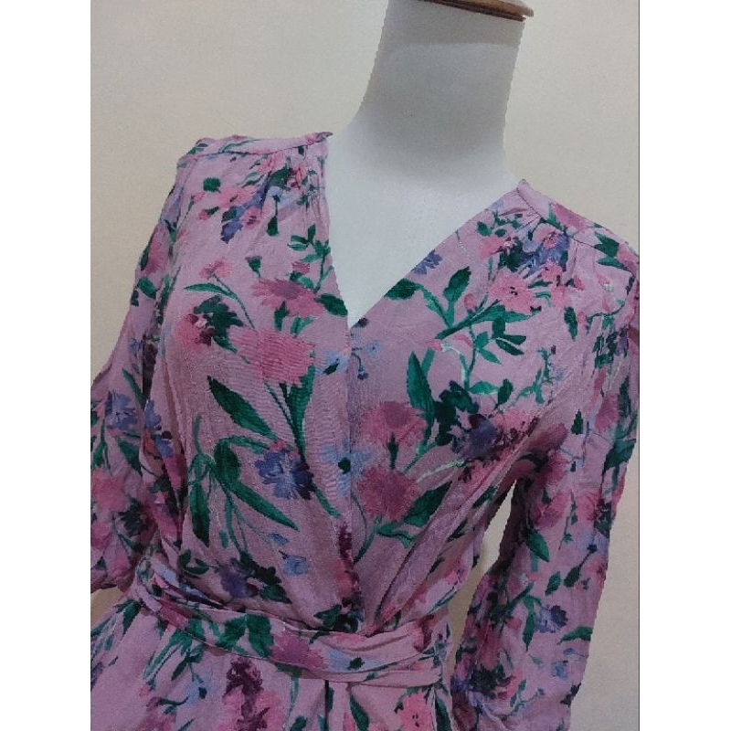 Dress kerah kimono korea