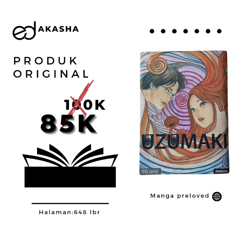 Manga Uzumaki (Junji ito) preloved