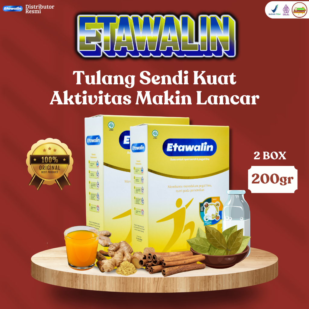 

ETAWALIN 2 Box - Bebas Masalah Tulang Sendi Asam Urat Kesemutan Kebas Aktivitas Lancar