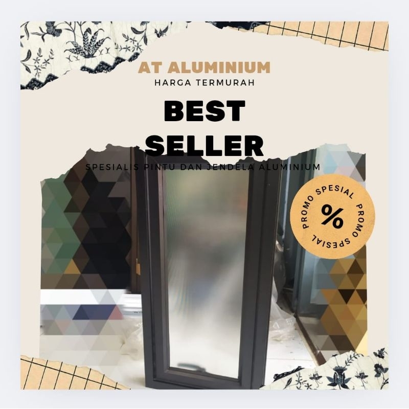 Jendela aluminium 40x120 casement