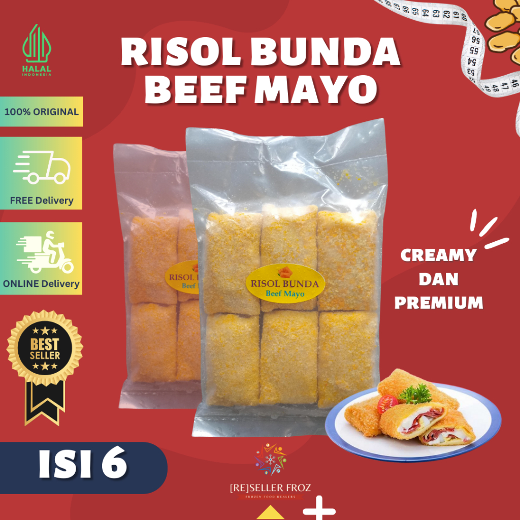 

RISOL BUNDA BEEF MAYO AYAM SUWIR PEDAS| RISOL MAYO | RISOL HOMEMADE | RISOL FROZEN ISI 6 | RISOL PREMIUM | RISOLES