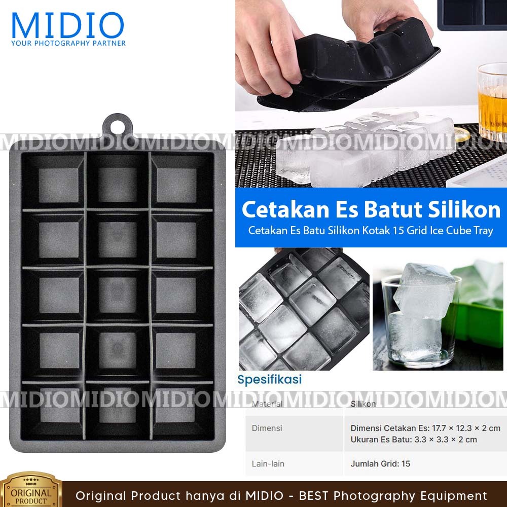 

Cetakan Es Batu Silikon Kotak 15 Grid Ice Cube Tray